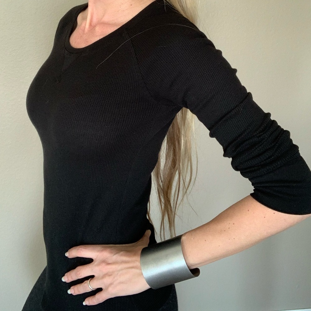 Handmade Upcycled Brushed Steel Cuff Bracelet S M
